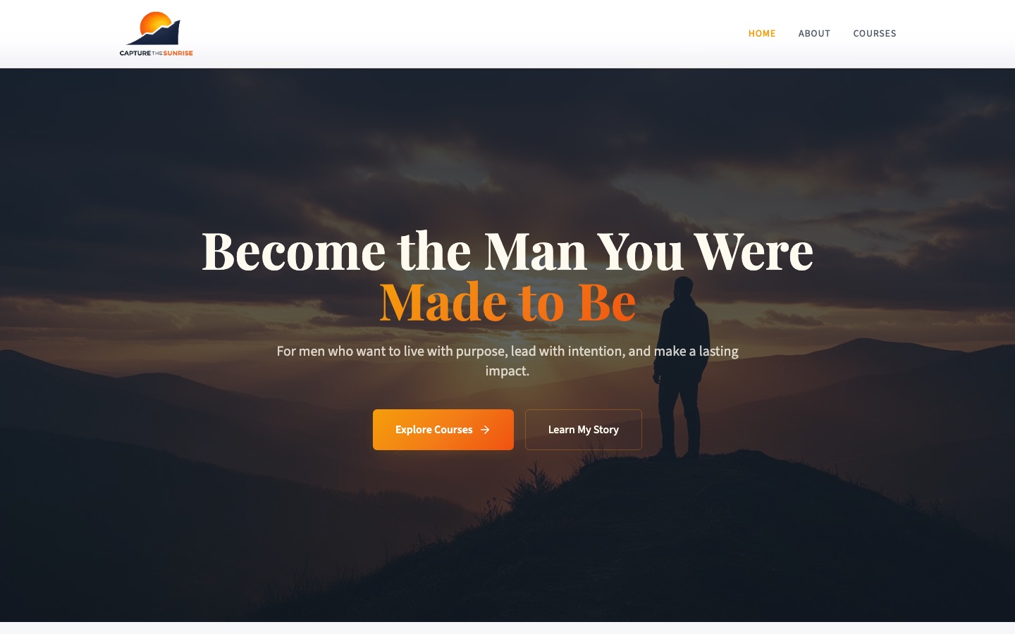 Capture The Sunrise homepage