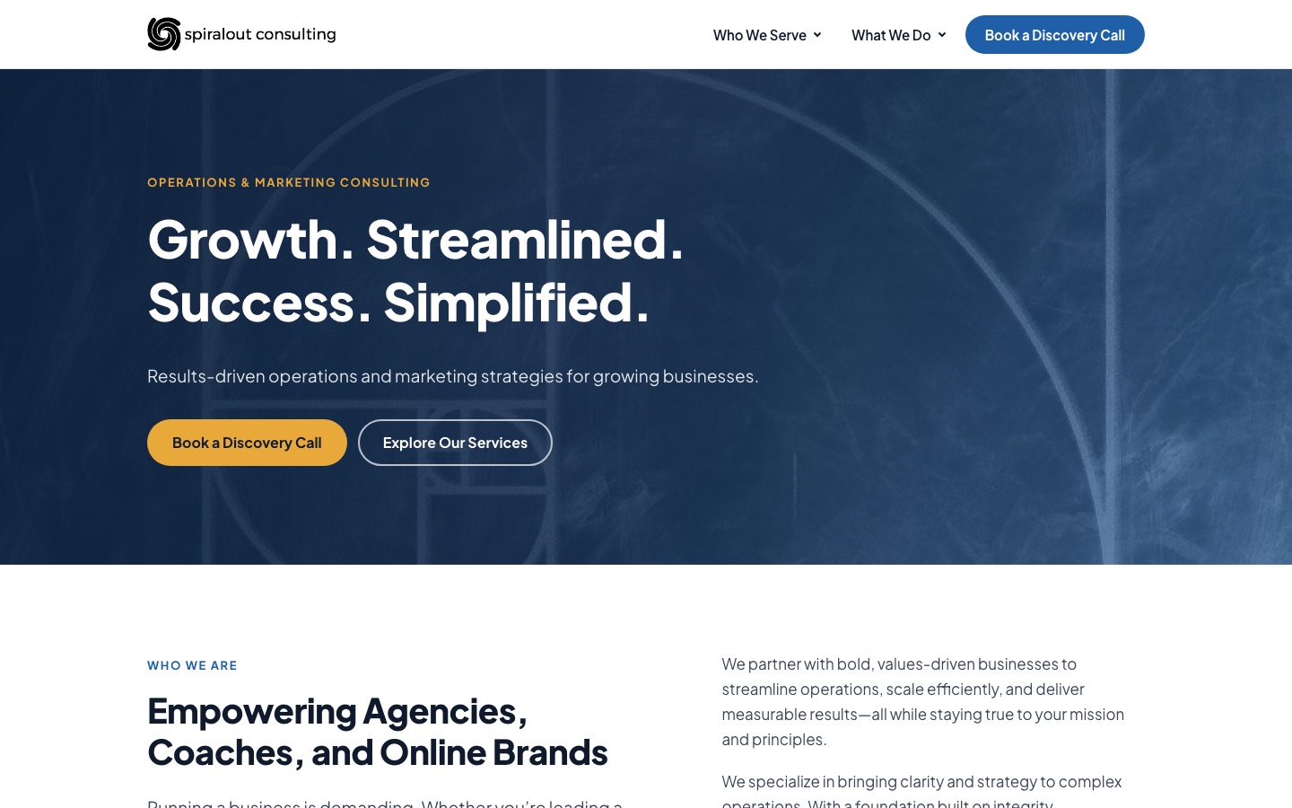 SpiralOut Consulting homepage